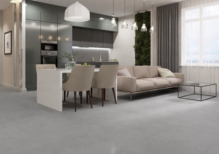 Тайкан glossy NG107 серый керамогранит полированный 60х60см
