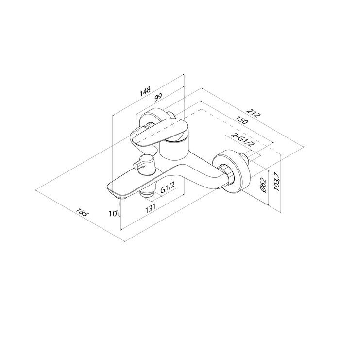 Zodiac X Iddis хром смеситель для ванны ZDXSB02i02WA