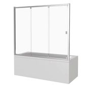 Screen WTW-120-C-CH шторка на ванну 120 см, раздвижная