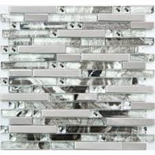 Серая комбинированная мозаика Metal series MS-623