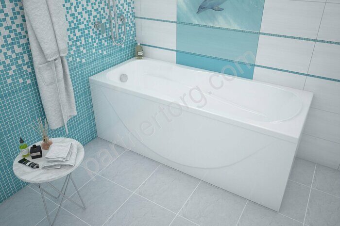 Italy акриловая ванна 170х70см с ножками и экраном