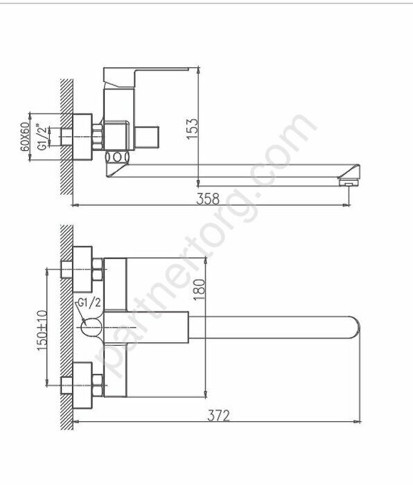 HB22191 Haiba смеситель для ванны хром