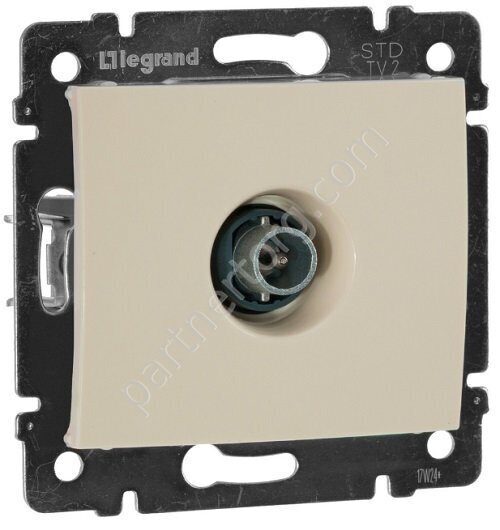 Legrand Valena Classic розетка ТВ оконечная 10дБ 2400 МГц, с лицевой панелью, цвет слоновая кость