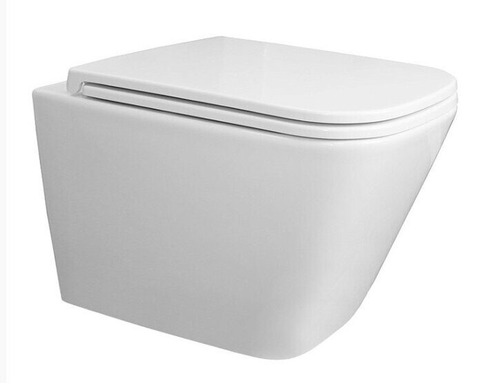 Azario Teramo Торнадо унитаз подвесной безободковый с сидением микролифт AZ-0052-UQ3