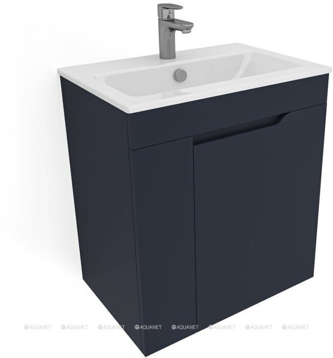 Практика 60 тумба маренго для ванной комнаты с раковиной-столешницей 60 cm (PRACTICO) Aquanet