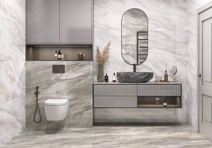 Limestone Dark LCM керамогранит коричневый глянцевый 120х60см