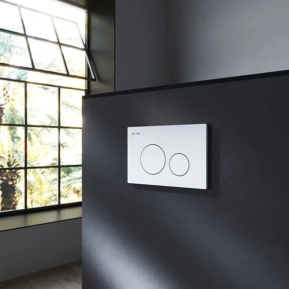 Клавиша для инсталляции пневматическая, пластик, белый I049001 Pro L AM.PM Распродажа