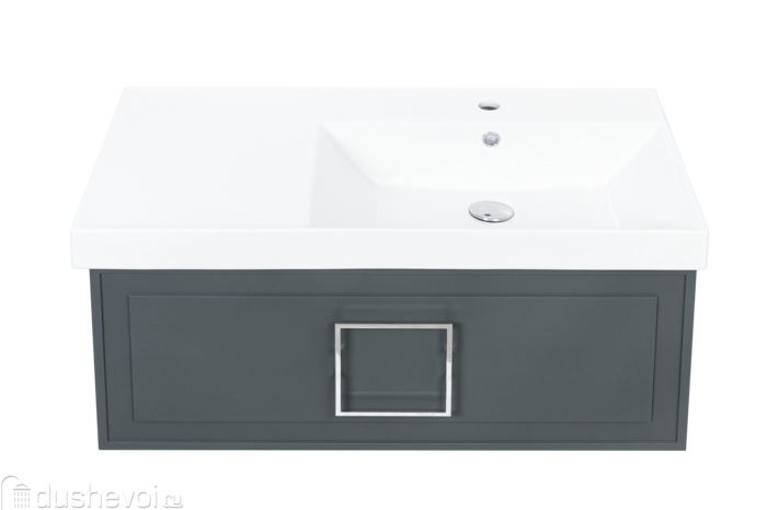 Cubo Grigio 90см серо-зеленый тумба для ванной комнаты La Fenice