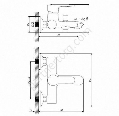 Cuba Iddis cмеситель для ванны CUBSB00i02WA