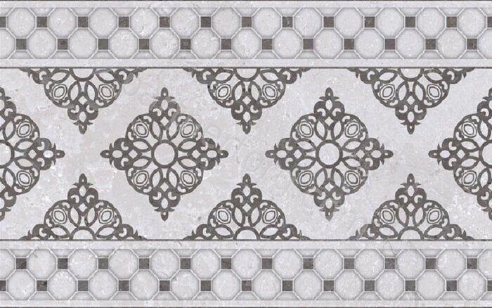 Elegance grey decor 01 300х500 керамический декор глянцевый Gracia Ceramica