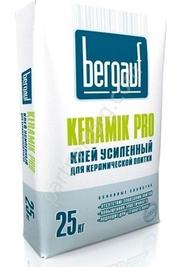 Клей для плитки  Bergauf Keramik Pro С1T, усиленный, 25 кг