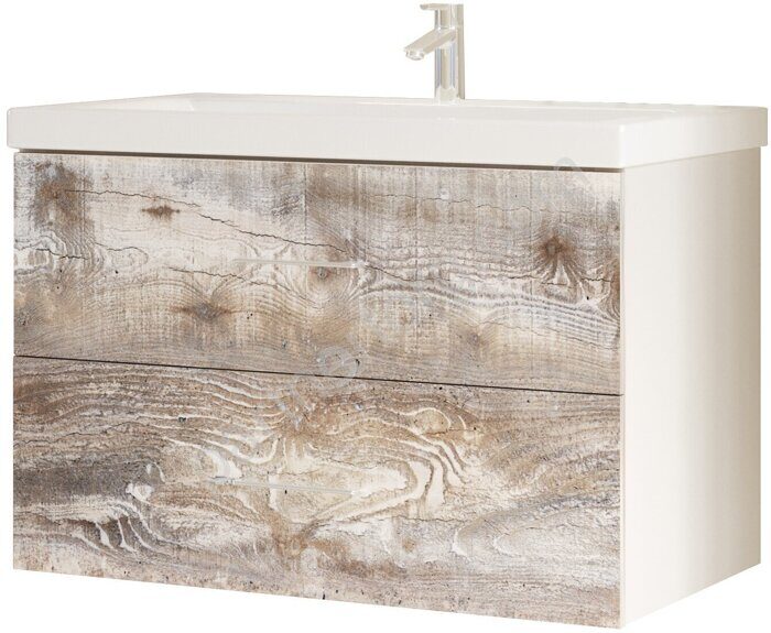 Push 80П тумба 2я подвесная бетон