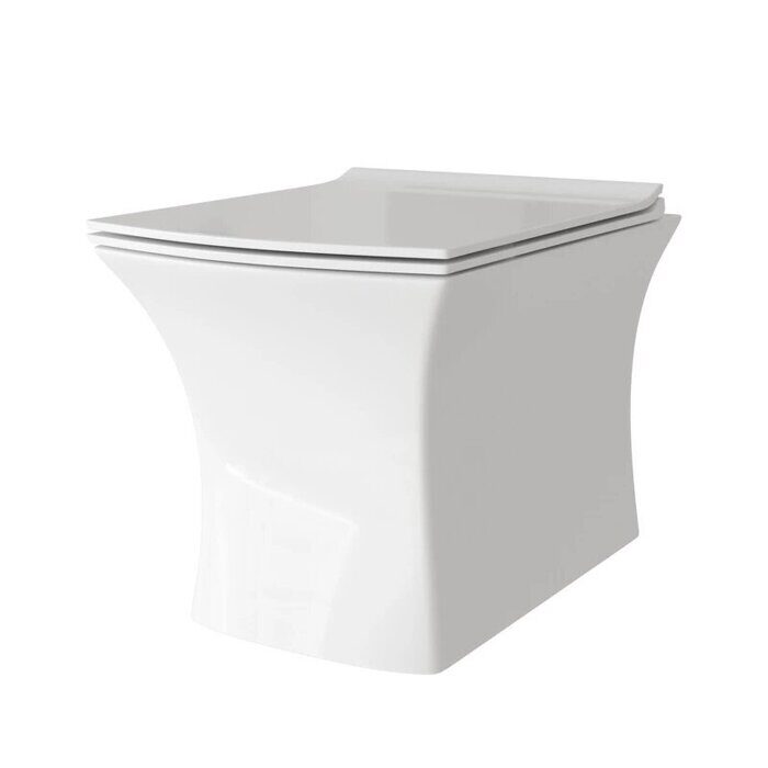 Grossman GR-4461S подвесной безободковый унитаз белый с сидением