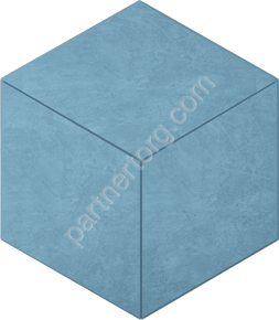 Spectrum Cube Sky Blue SR03 небесно-голубой неполированный керамогранит 25х29см Estima Мозаика