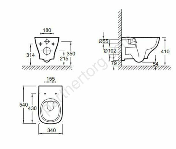 E21754RU-00 комплект инсталляция 30см с белой клавишей смыва и с унитазом подвесным Struktura  и сидением с микролифтом Jacob Delafon