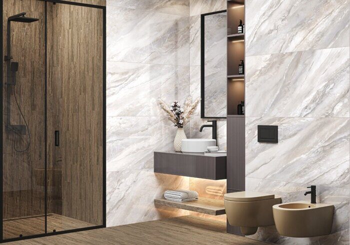 Evo Marmo Gris New Trend керамогранит светло-серый полированный 120х60см