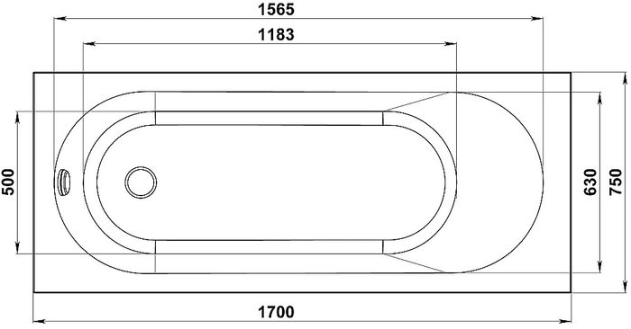 Марбея 170х75 ванна белая матовая каменная Solid Surface