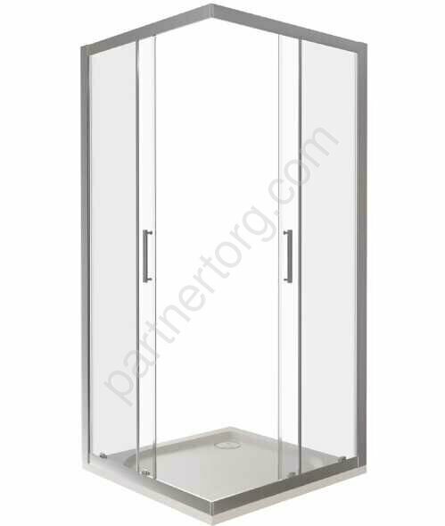 Latte CR-100-C-WE Bas душевое ограждение 100х100см, стекло прозрачное профиль белый