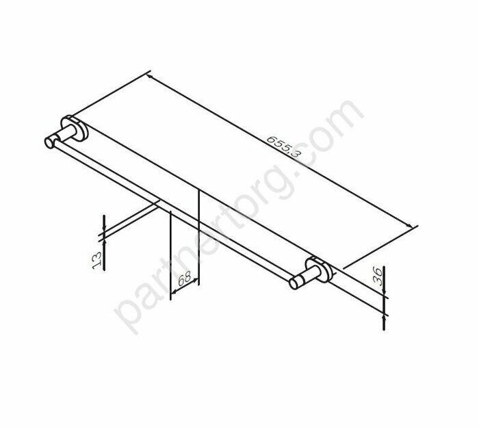 Вешалка для полотенец, хром A74346400 Sense L