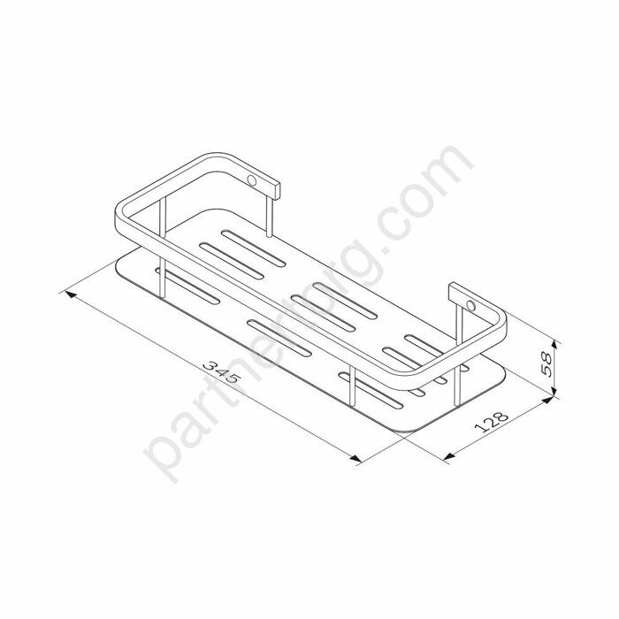Полка для душа прямая, хром A7453100 Sense L