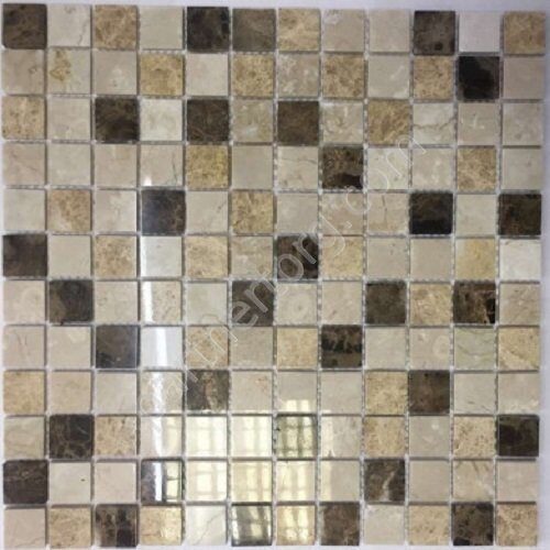 Коричневая каменная полированная мозаика Stone series KP-739