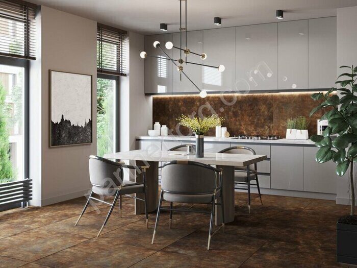 Fusion Brown FS02 темно-коричневый неполированный керамогранит 60х60см Estima