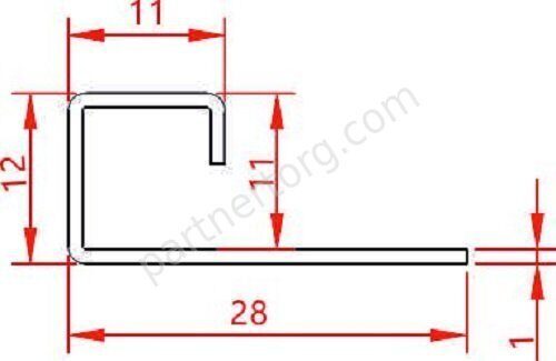 Tile Trim Silver вставка полированная Juliano 11х12мм SB016-1S-11H