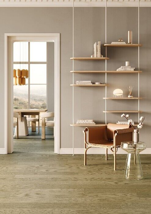 Дуб Флэт Уайт 1258-55 Quartz Parquet Классик 5мм Fargo замковый кварцевый паркет