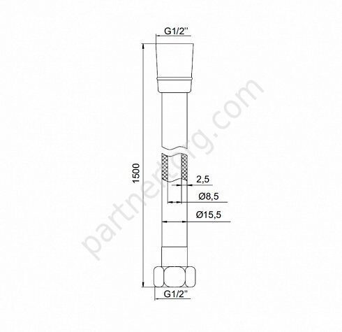 Iddis шланг душевой 1,5м A50711 1.5