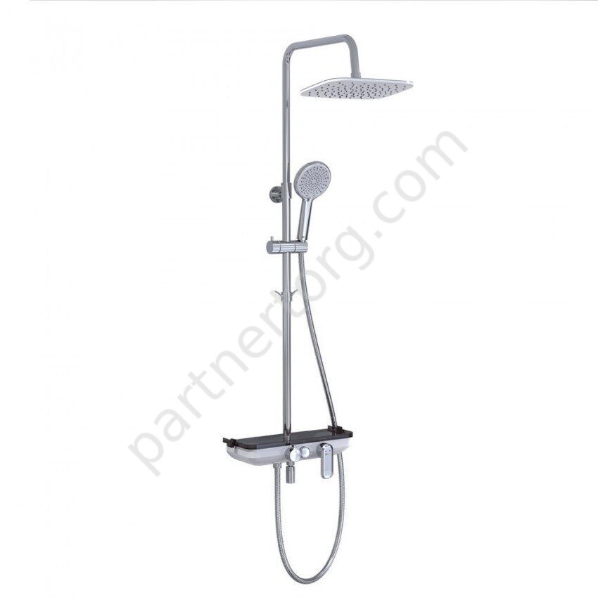 Tropic LM7012C, душевая система с тропическим душем, поворотный излив, хром Lemark