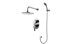 Atlantiss LM3229C, душевая система скрытого монтажа с тропическим душем без излива, хром Lemark