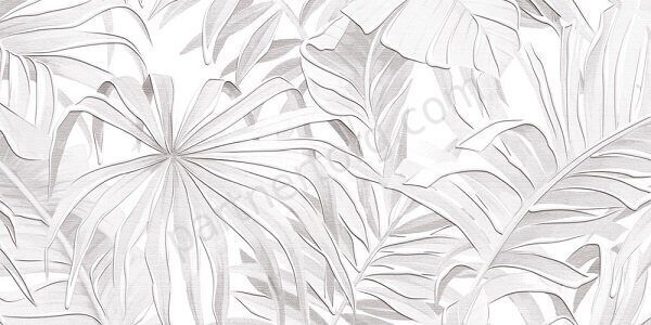 Bonita декор серый матовый листья 25х50см Alma Ceramica DWU09BNT017