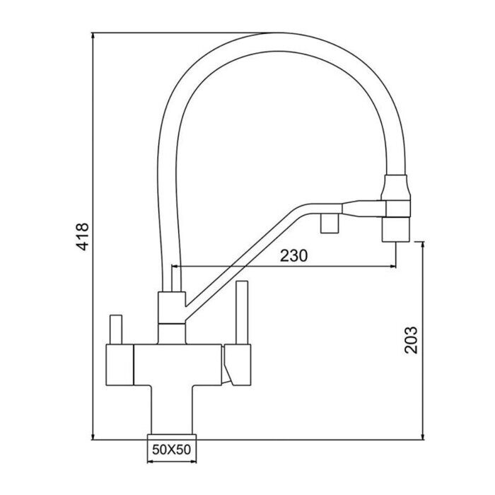 Gappo G4395-63 смеситель для кухни с подключением фильтра для питьевой воды золото/белый
