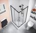 Cube CR-100-C-B душевой уголок 100 см, стекло прозрачное, профиль черный