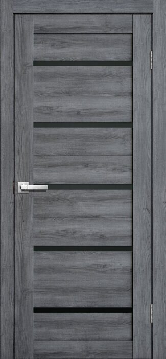 L26 Lite FlyDoors дверь межкомнатная стоунвуд черное стекло