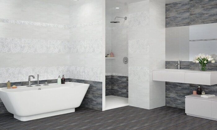 Pandora Light Orient декор светло-серый матовый 31х63см Azori