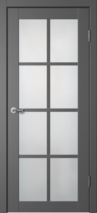 C05 ПО Classic FlyDoors дверь межкомнатная эмалит графит матовое стекло