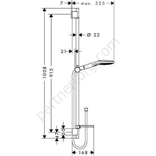 Raindance Select 120 3jet 90 душевой гарнитур Hansgrohe