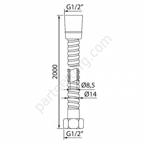 Iddis шланг душевой 2м A50211 2.0