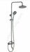 HB2423 душевая система с верхним душем, смесителем и ручной лейкой, хром Haiba