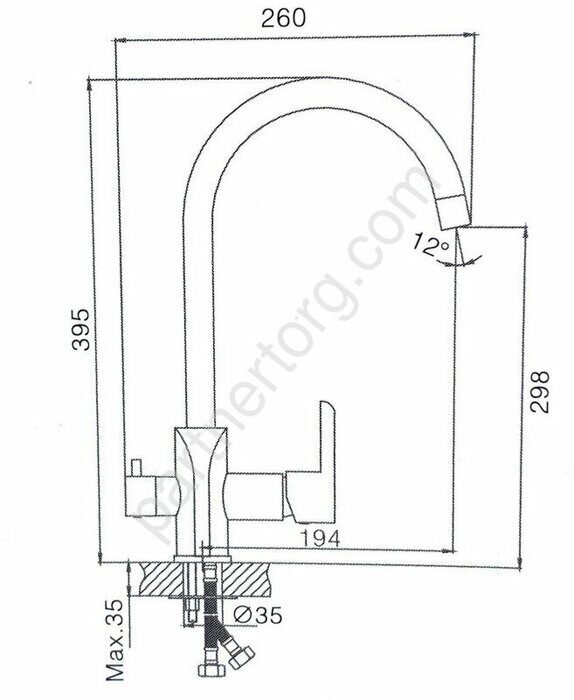HB76805-8 Haiba смеситель для кухни с фильтром для воды, белый/хром