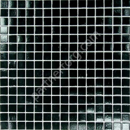 Simple Black черная стеклянная мозаика из запеченной смальты на бумаге Bonaparte