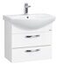 Ария 65 М см тумба подвесная белая для ванной комнаты с раковиной Смайл 65 Aquaton