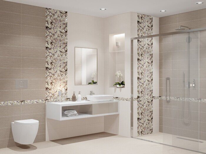 Amati Sakura панно (из 2 плиток) коричневое полуматовое 40х50см Azori