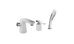 Melange LM4947CW смеситель на борт ванны, 3 отверстия, хром-белый Lemark