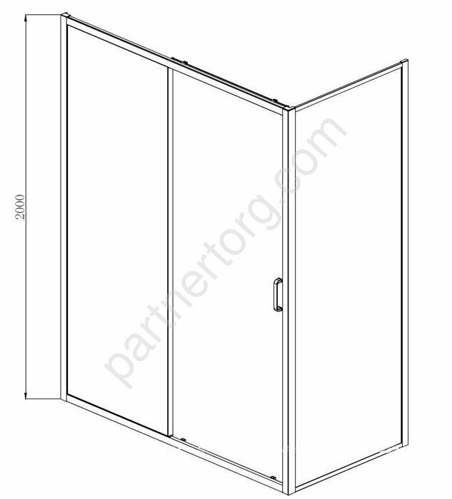 Aquanet Alfa NAA1131 1600900, душевой уголок прямоугольный, 160х90х200 см, прозрачное стекло