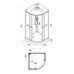 Niagara Light L90/17 душевая кабина угловая 90х90х216 см, прозрачное стекло, низкий поддон