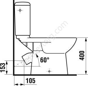 Olymp  Jika унитаз компакт напольный белый с сидением дюропласт
