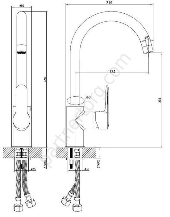 Cuba Iddis смеситель для мойки CUBSBJ0i05