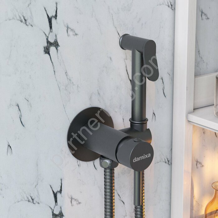 Option AM.PM  монтируемый в стену смеситель с гигиеническим душем  черный 217000000